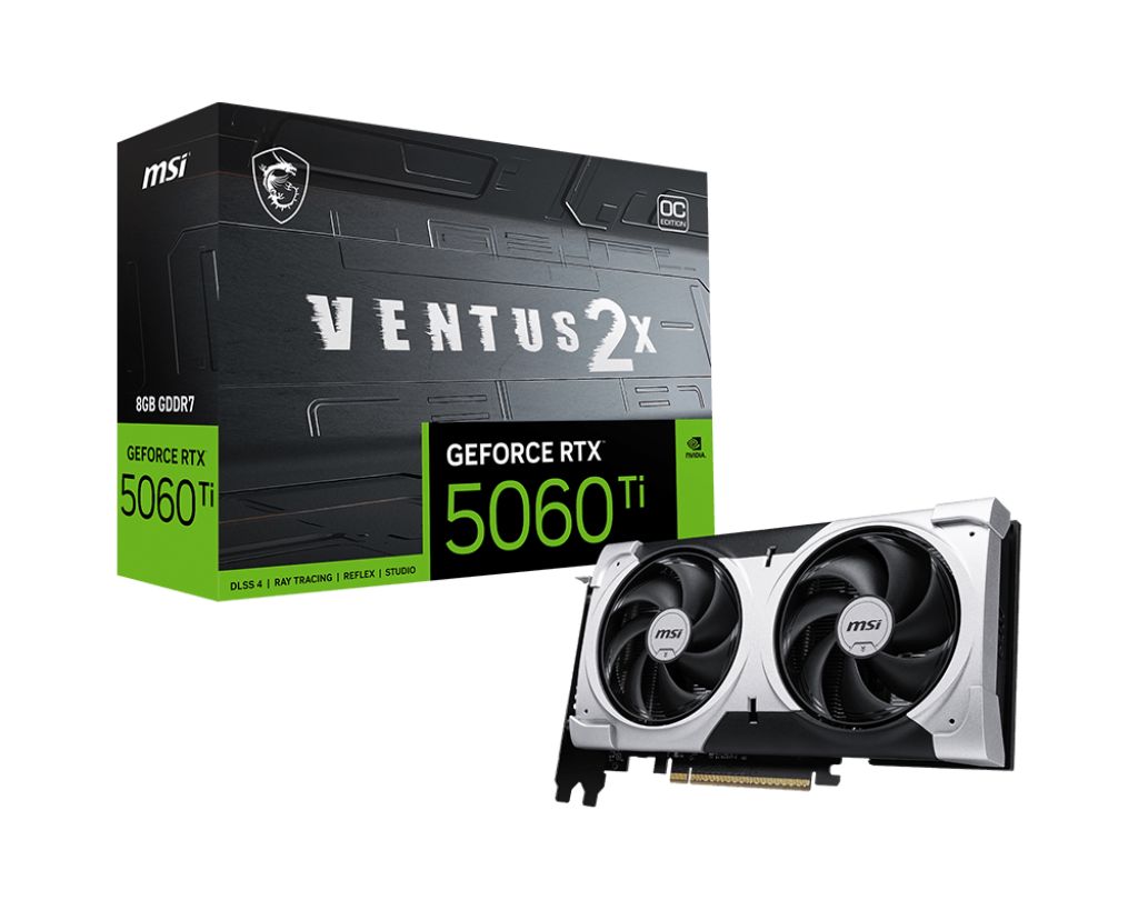 Видеокарта MSI GeForce RTX 5060 Ti 8G VENTUS 2X OC PLUS