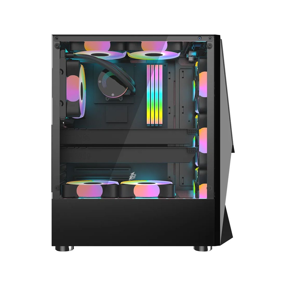 Компьютерный корпус 1STPLAYER DK-3-BK-1F5M-2F5S Mid-Tower
