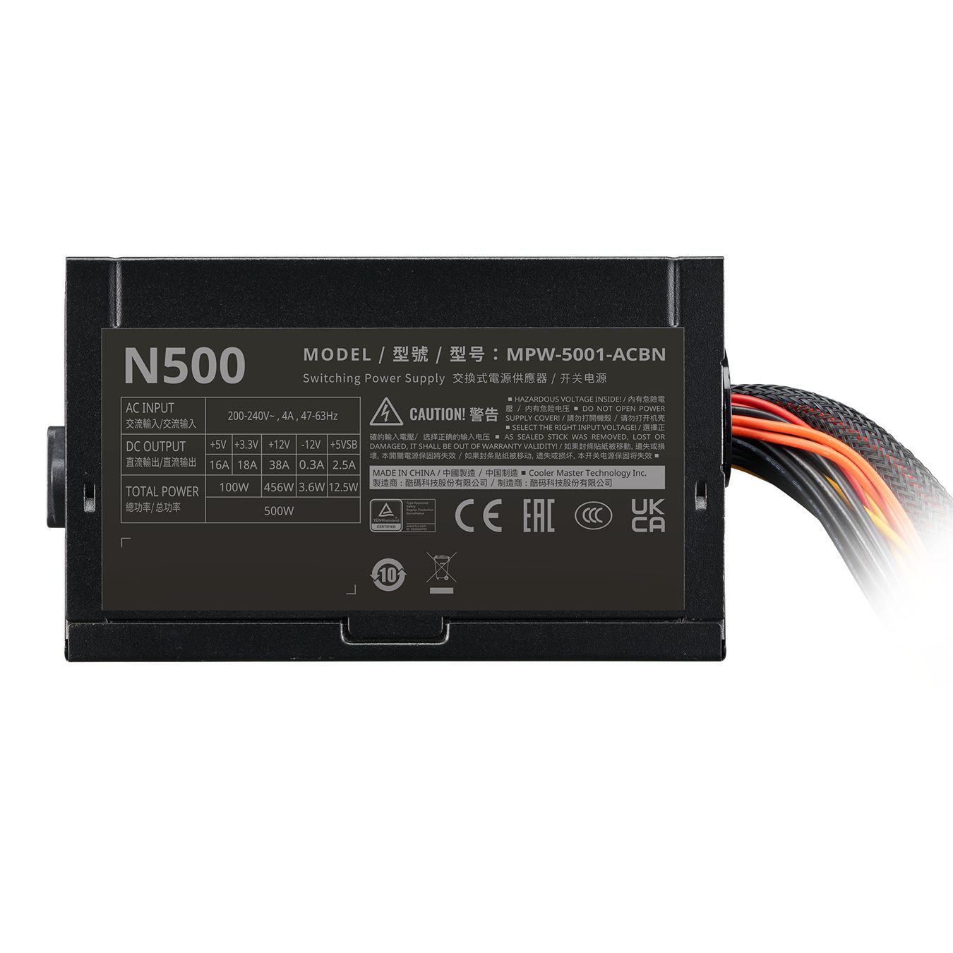 Блок питания CoolerMaster Elite NEX N500 230V Active PFC КПД > 75% MPW-5001-ACBN-BEU