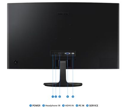 Монитор 27 SAMSUNG LS27D364GAIXCI VA R1800 1920x1080 100Hz 4мс 250кд/м2 3000:1 1xHDMI 1xDSub Черный