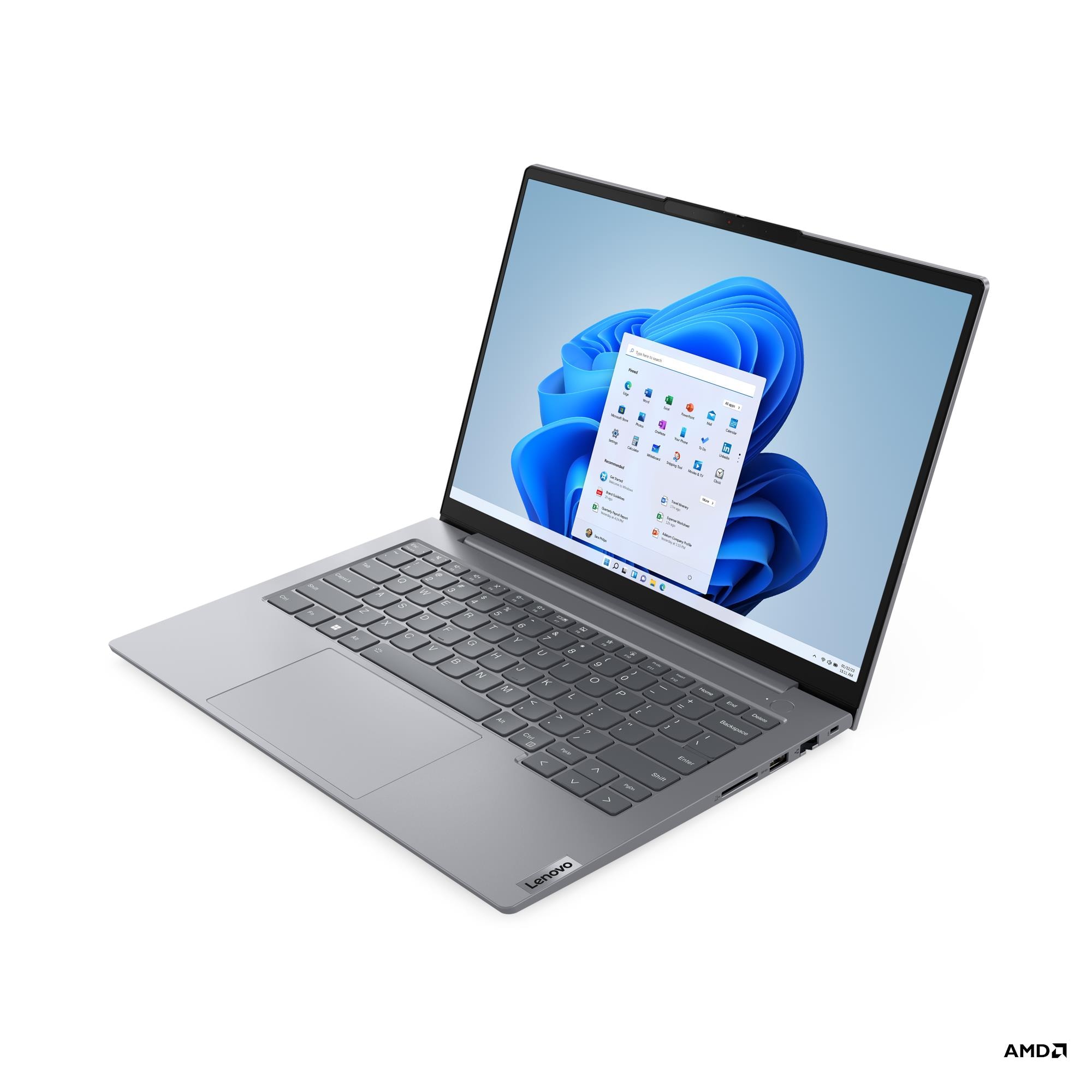 Ноутбук Lenovo 21KJ000RRU ThinkBook 14 G6 ABP 14" WUXGA (1920x1200) IPS/AMD Ryzen 3 7330U 2,3Ghz Quad/8GB/256GB/Integrated AMD Radeon Graphics/Wi-Fi 6/BT5.3/IR & 1080p/BKLT/FPR/NoOS/1Y/Arctic Grey