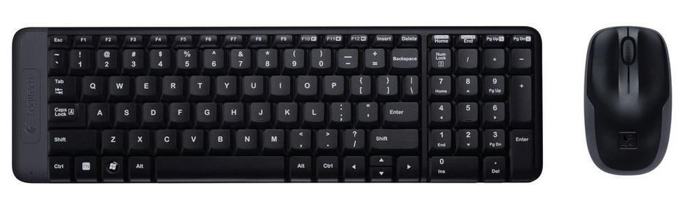 Комплект клавиатура + мышь Logitech Wireless Combo MK220 черный