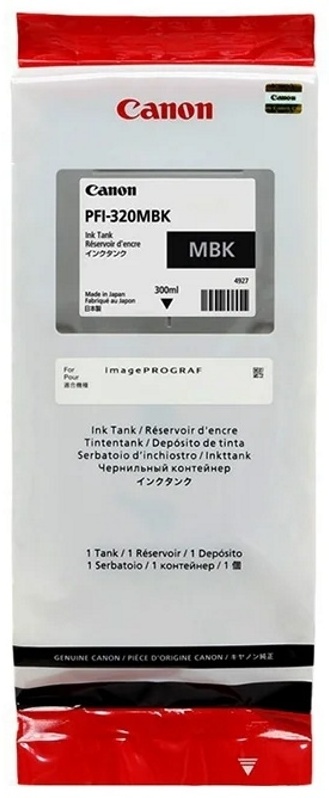 Картридж струйный Canon PFI-320 MBK черный матовый (300мл) для TM-200/205/300/305