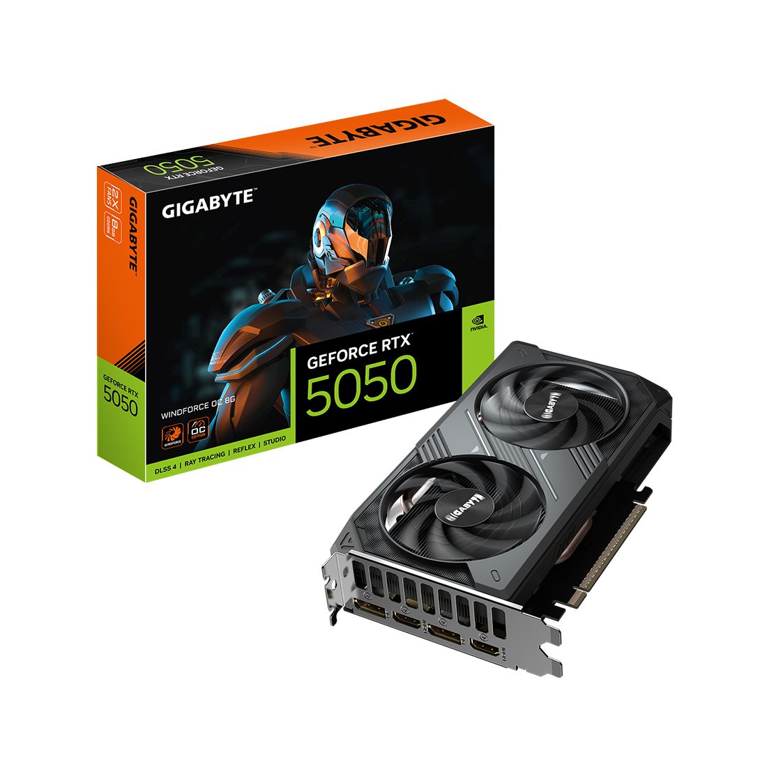 Видеокарта Gigabyte RTX 5050 Windforce OC 8GB (GV-N5050WF2OC-8GD)