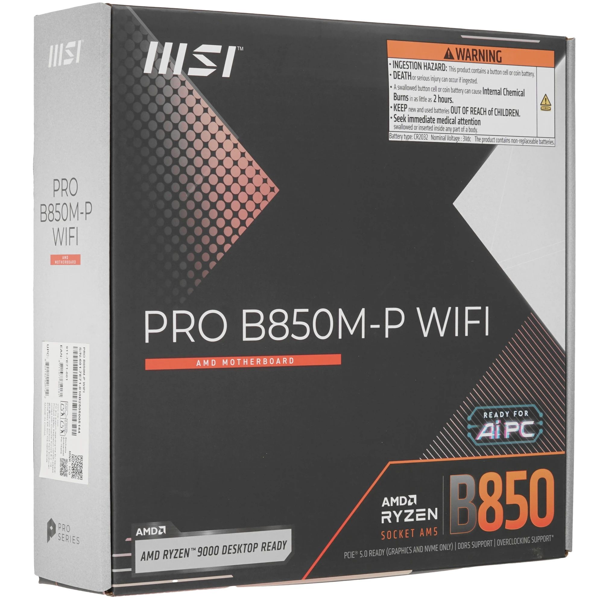 Материнская плата MSI PRO B850M-P WIFI DDR5