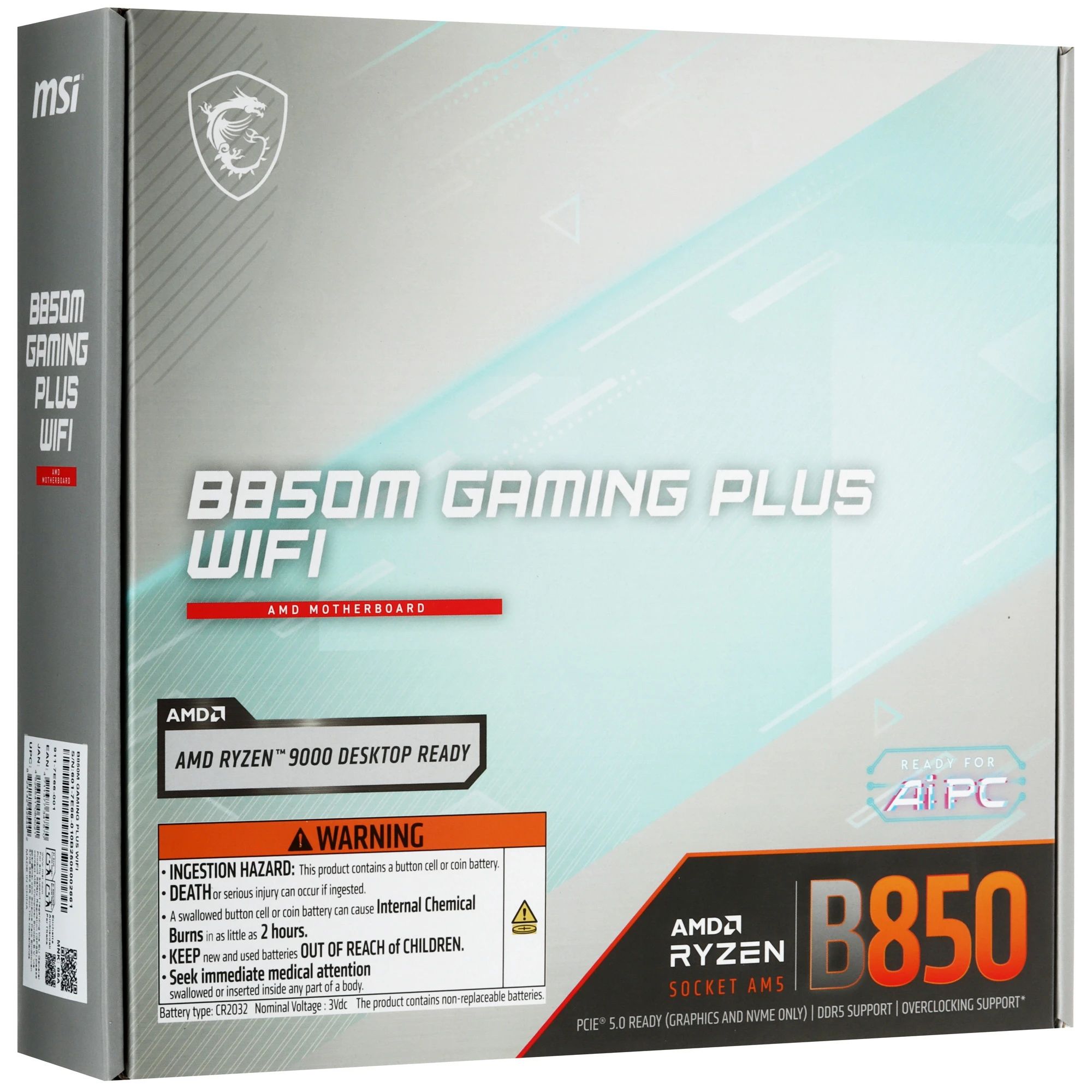 Материнская плата MSI B850M GAMING PLUS WIFI DDR5