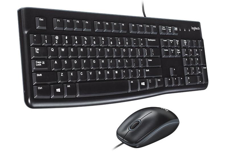 Комплект клавиатура + мышь Logitech Desktop MK120 черный