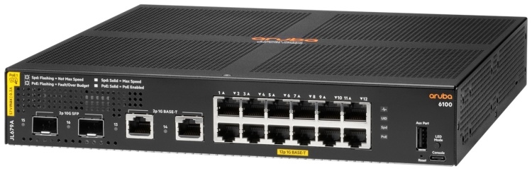 HPE Aruba 6100 12G CL4 2SFP+ 139W Swch