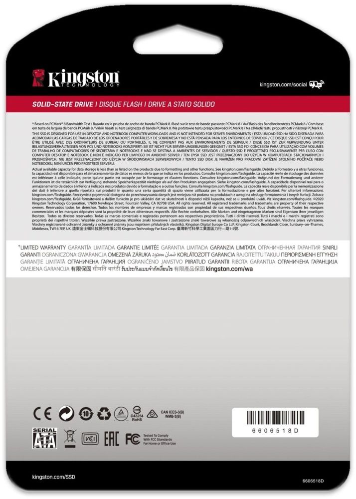 SSD накопитель Kingston SA400S37/480G