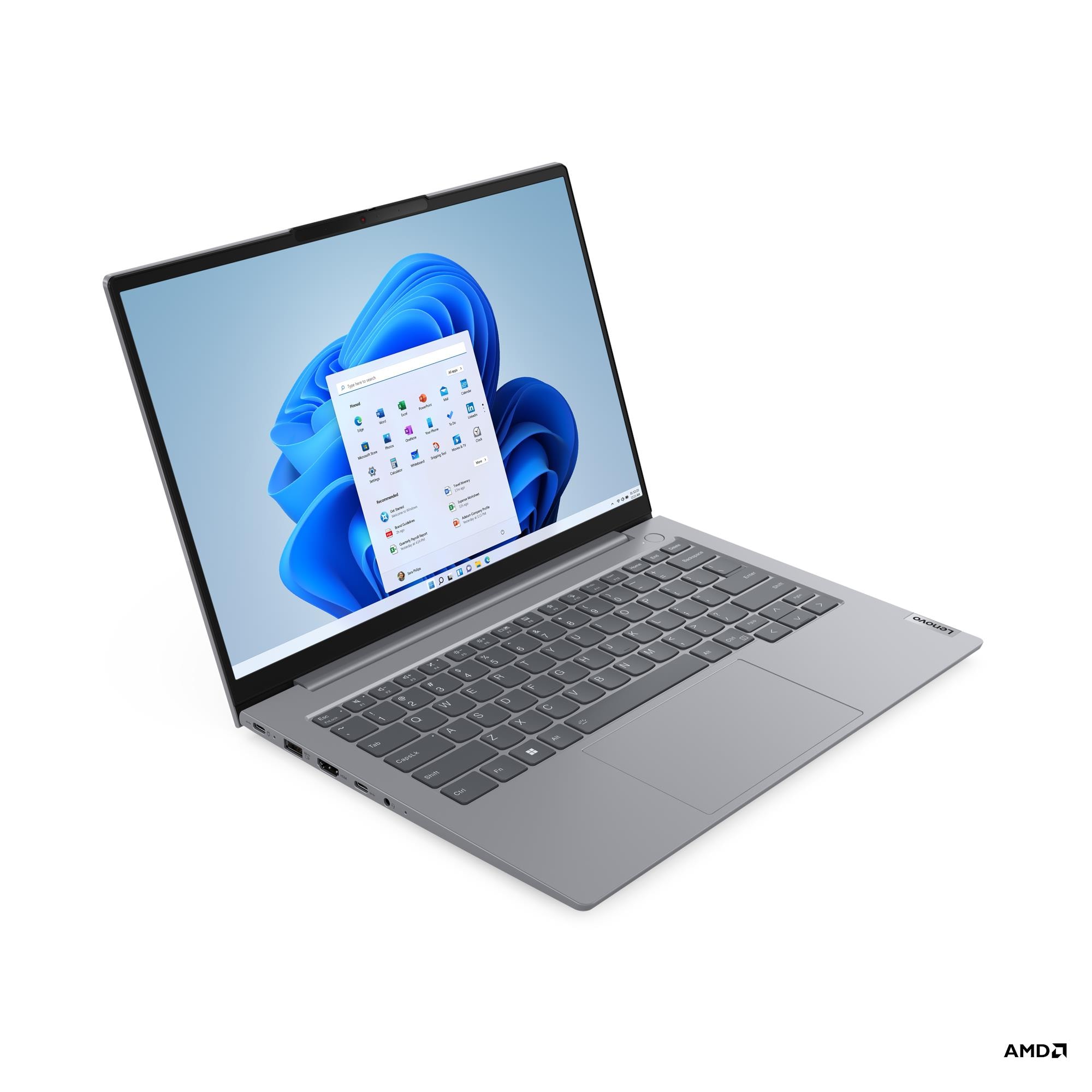 Ноутбук Lenovo 21KJ000RRU ThinkBook 14 G6 ABP 14" WUXGA (1920x1200) IPS/AMD Ryzen 3 7330U 2,3Ghz Quad/8GB/256GB/Integrated AMD Radeon Graphics/Wi-Fi 6/BT5.3/IR & 1080p/BKLT/FPR/NoOS/1Y/Arctic Grey